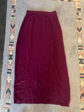 Rehab Women's Maxi Skirt in Burgundy
